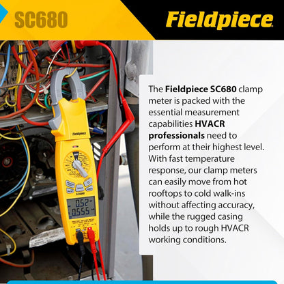Multímetro Fieldpiece SC680 Pinza Amperimétrica AC DC