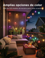 Guirnalda de Luces Govee H7025, 48 pies, RGBWIC Regulable, IP67.