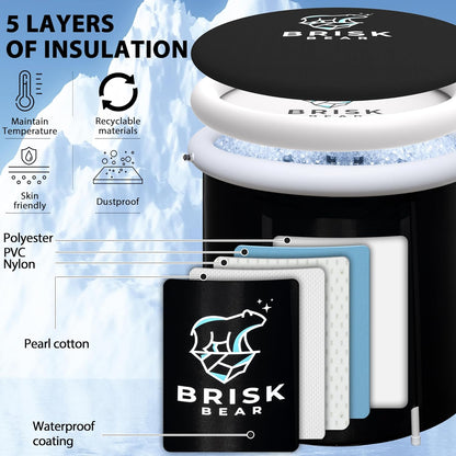 Bañera de hielo para atletas, recuperación Muscular, Brisk Bear XL.