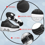 Patines Tipo Tenis Con Ruedas Ocultas Retráctiles EUR 38 25.3CM Negro