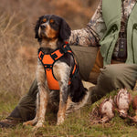 Arnés táctico Wingoin naranja, para perros medianos, reflectante ajustable