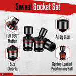 Juego de llaves Wett HZ03901, 18 pzs  1/2" giratorias 10-24mm