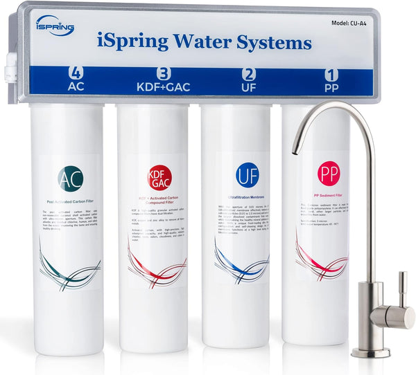 Sistema de ultrafiltración de agua, 4 Etapas, con Grifo Cromado.(USADO).