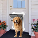 Puerta Grande Para mascotas Doble Solapa Marco Acero MIATONG