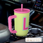 SANDJEST Vaso con monograma y asa, 40 onzas,