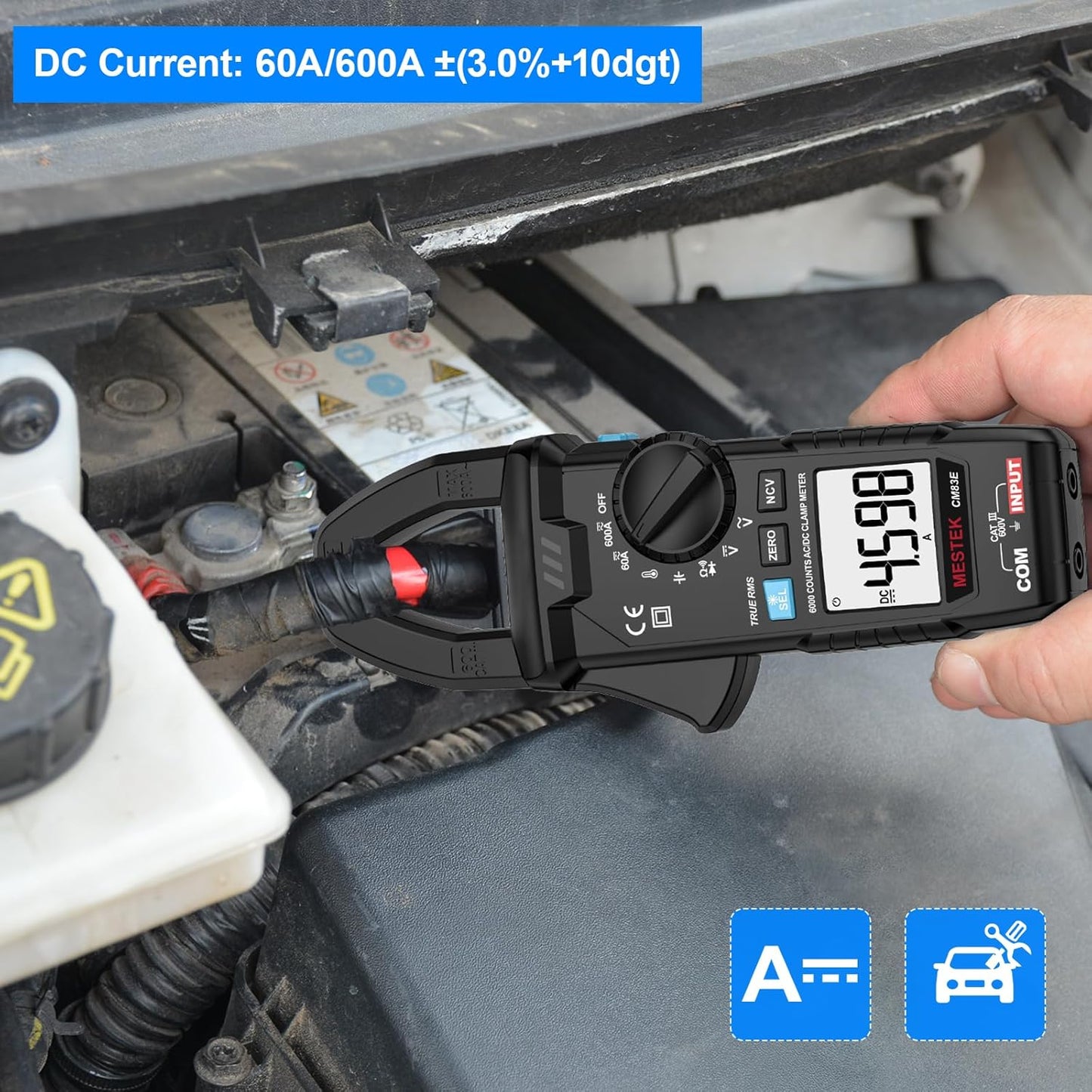 MESTEK Medidor de abrazadera digital multímetro TRMS 6000.