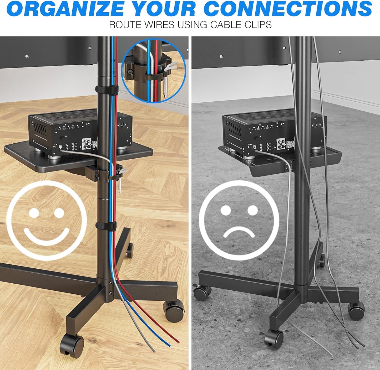 Soporte de TV con ruedas para televisores de pantalla de 23 a 60", MT2004