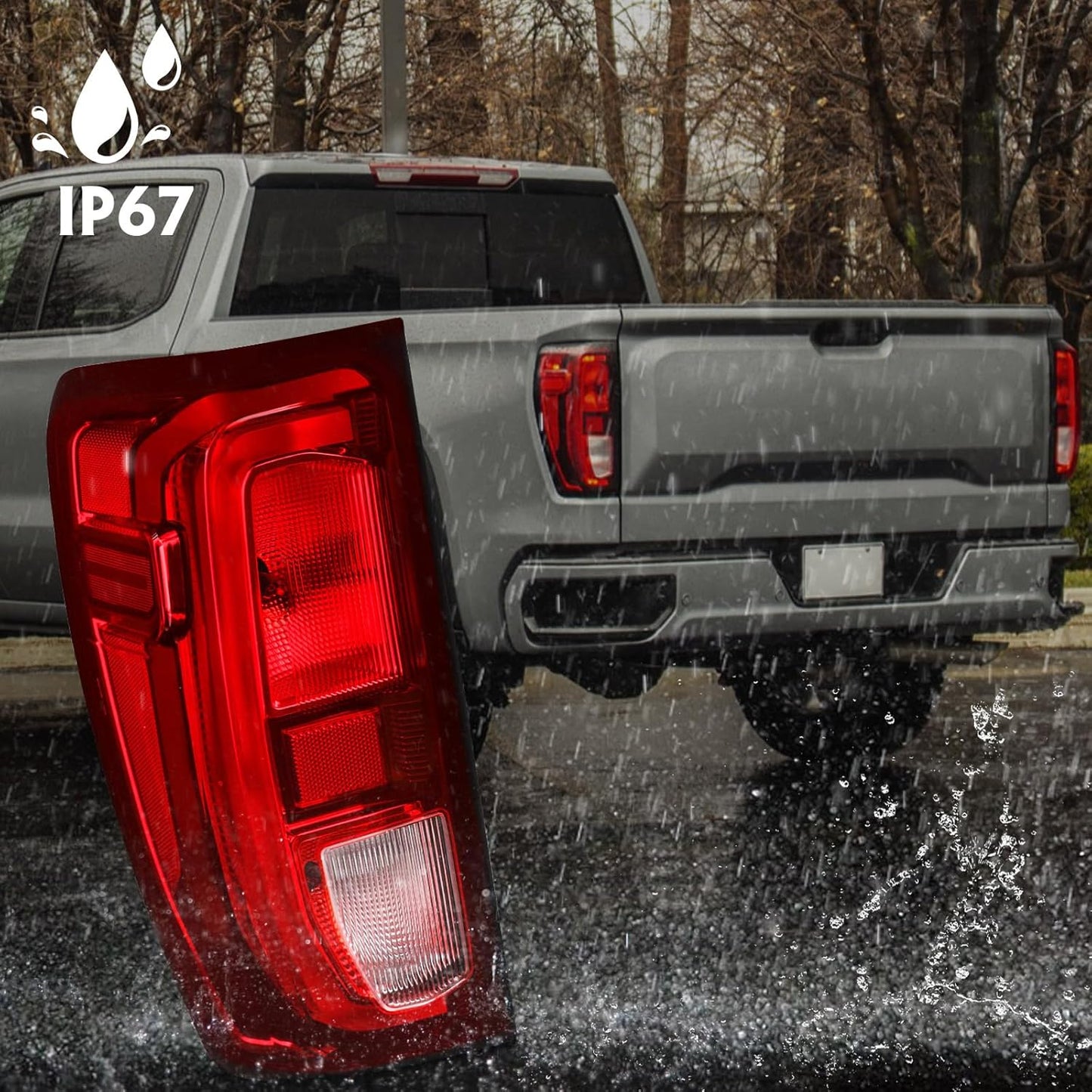 Faro Trasero Para Gmc Sierra, Lado Del Conductor, Con Focos.