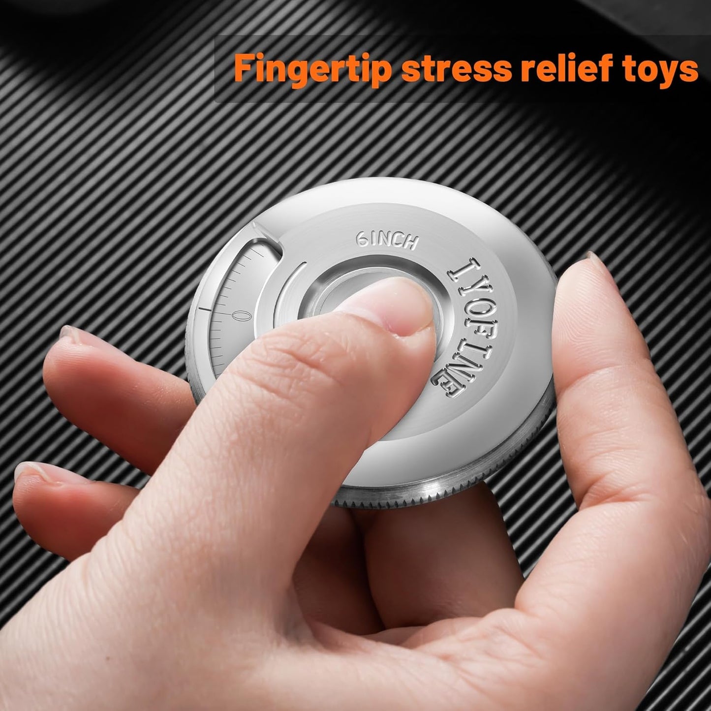 Cinta métrica circular de 6", con punta curva de titanio.