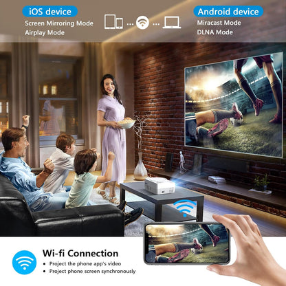 Mini Proyector WiFi Bluetooth Full HD Compatible 4K
