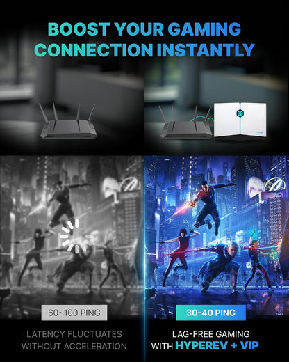 Router WiFi 6 Hyperev Gaming 2402Mbps DB CAJA ABIERTA