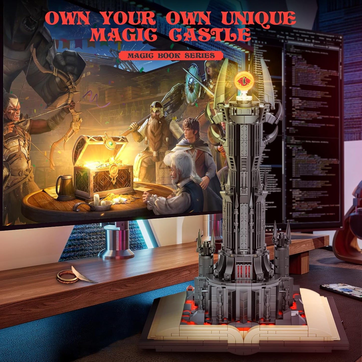 Juego de construcción de torre oscura del rey de los anillos mágicos 969 PCS