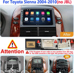 Estéreo con pantalla táctil de 9", para Toyota Sienna 2004-2010