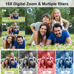 QUOLODOO - Cámara 4K de 64 MP con doble visualización.