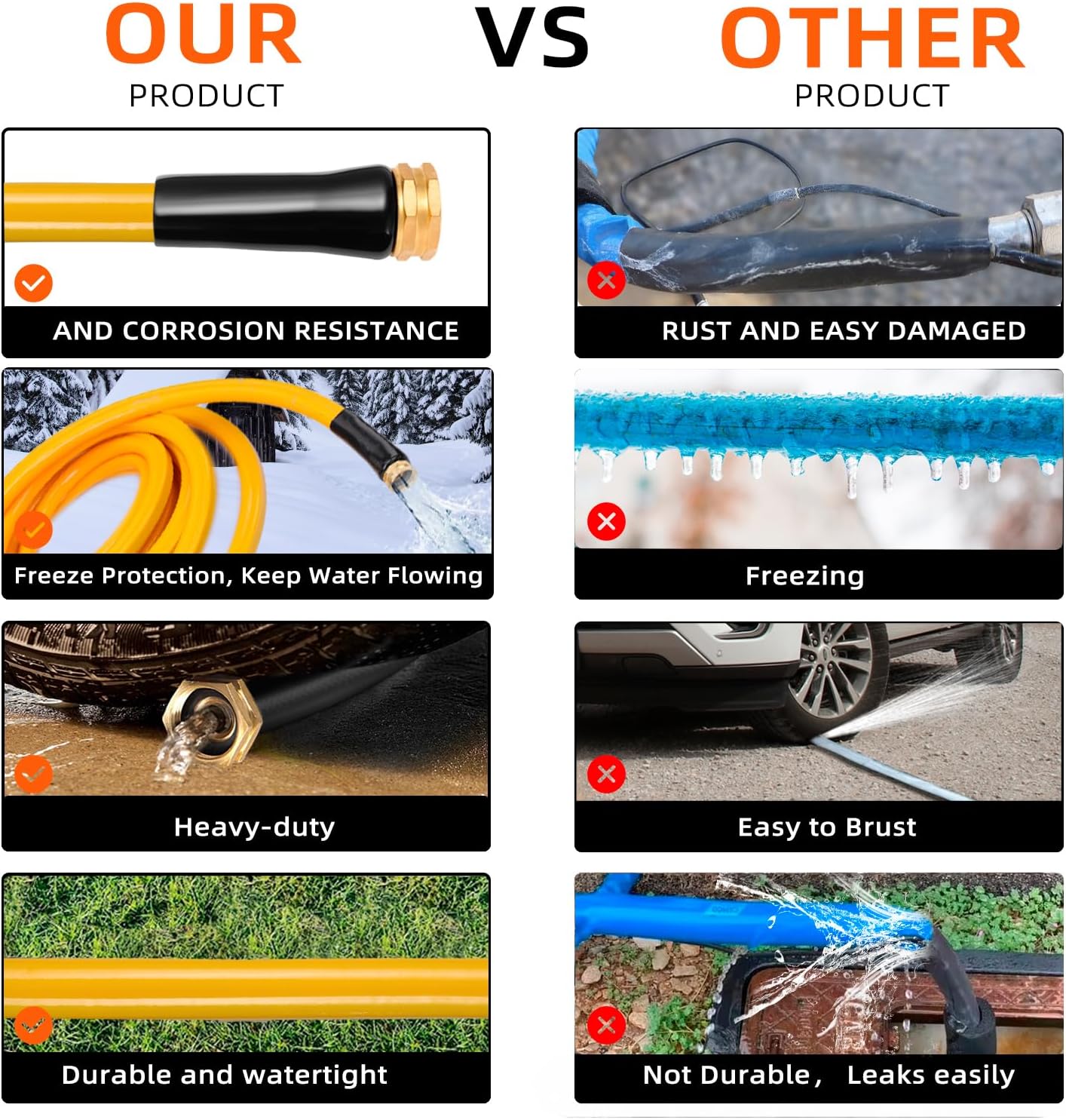 Manguera para calentar agua de 75FT, para RV, ahorro de energía.