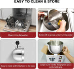 Cuenco mezclador de acero inoxidable de 7 qt compatible con Kitchenaid