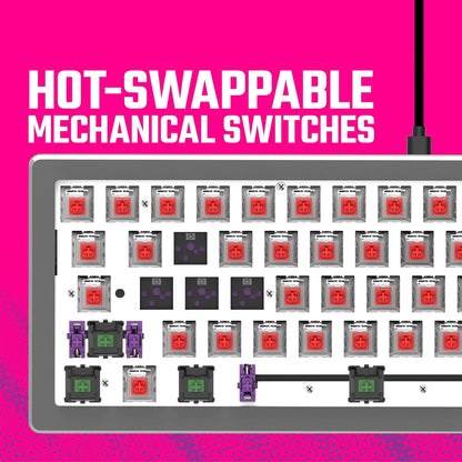 Cooler Master CK720 Teclado Mecánico Para Juegos 65% Gris Espacial.