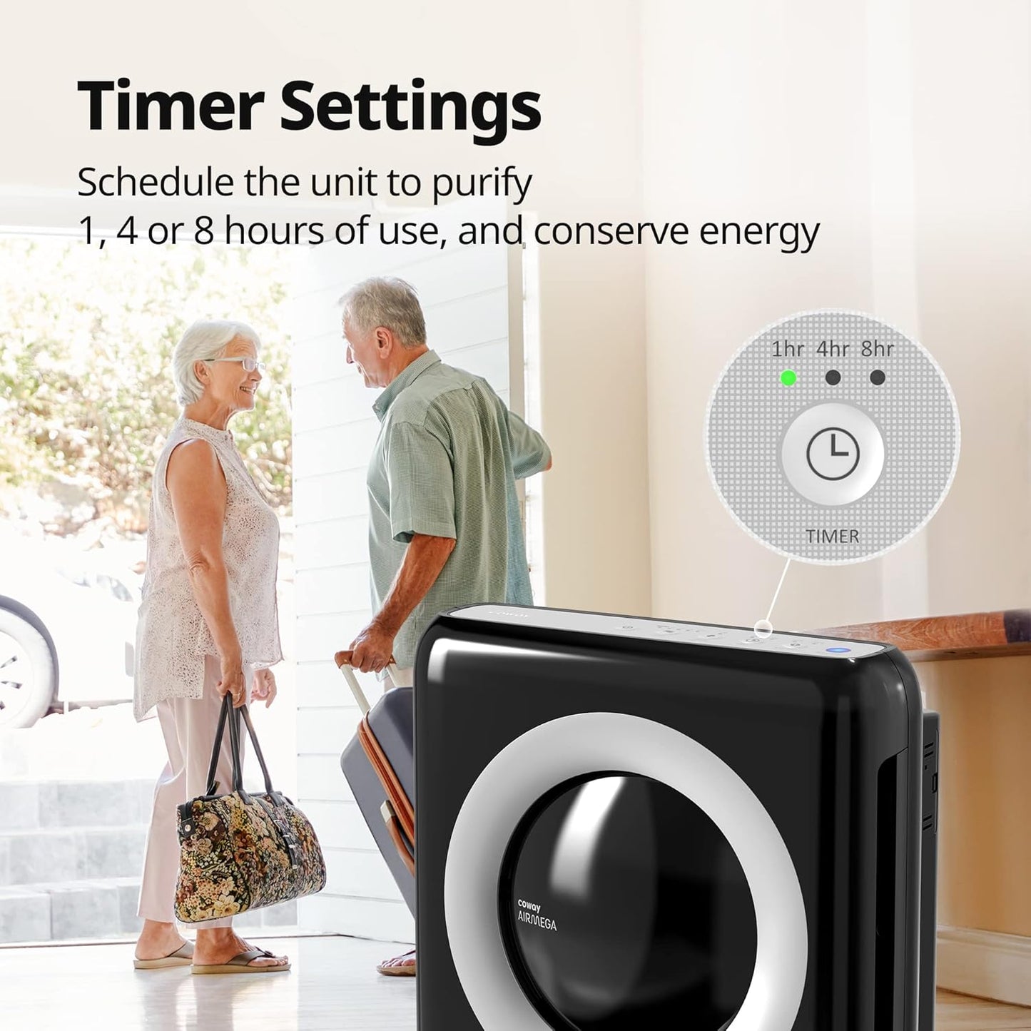 Coway AP-1512HH Poderoso Purificador de Aire con Modos HEPA y ECO