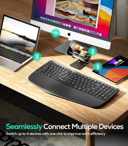 Nulea RT07B - Teclado Ergonómico Inalámbrico.(USADO)