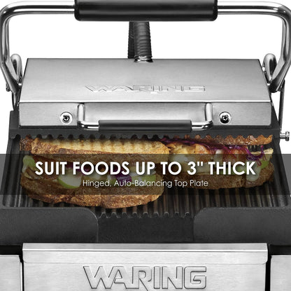 Parrilla Panini Waring WPG150 Compacta 1800W 120V