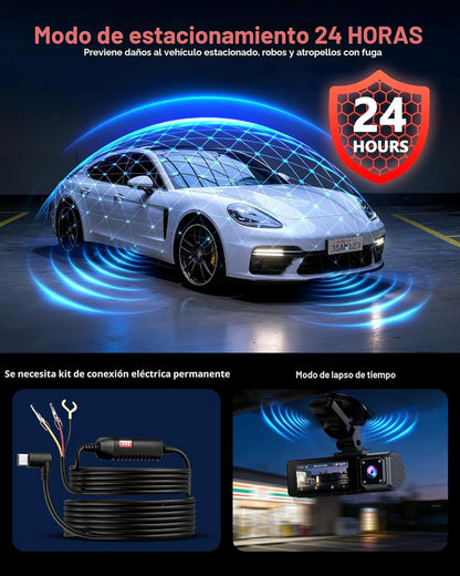 Dash Cam 3 Canales 4K GPS WiFi 128GB (USADO)