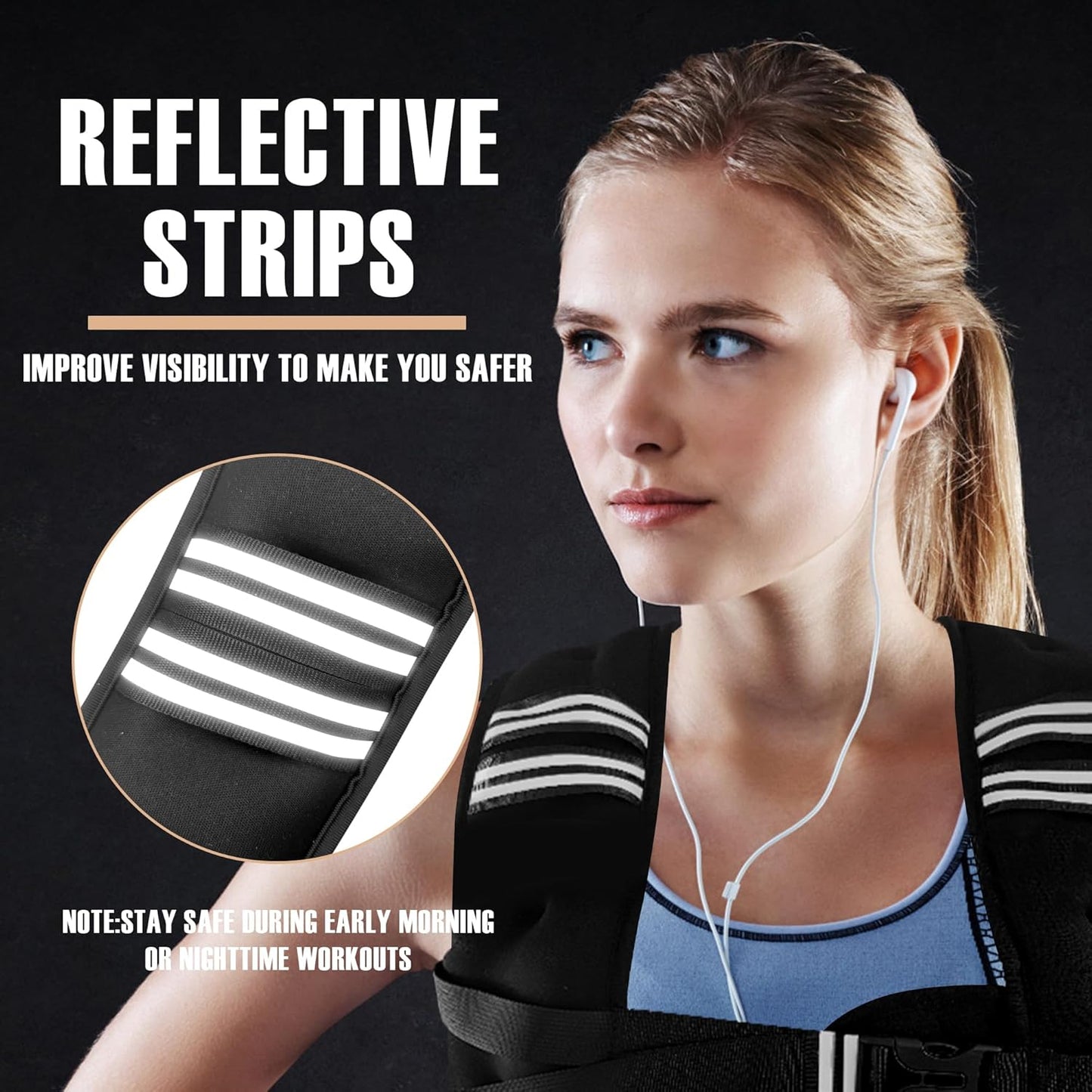 NATURELUX Chaleco con peso para hombres o mujeres. 10LB