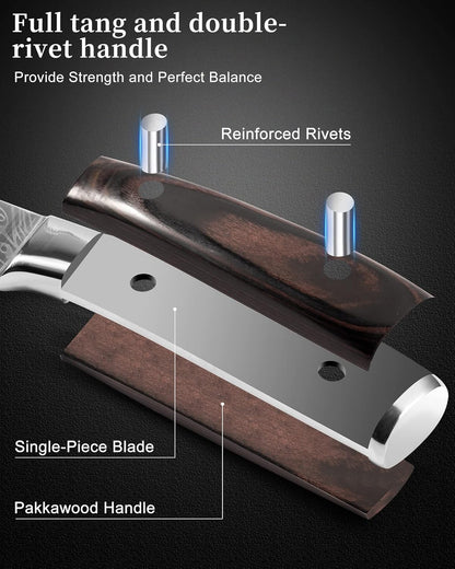 Cuchillo De Chef, Acero inoxidable, Dt·live, 8", mango ergonómico.