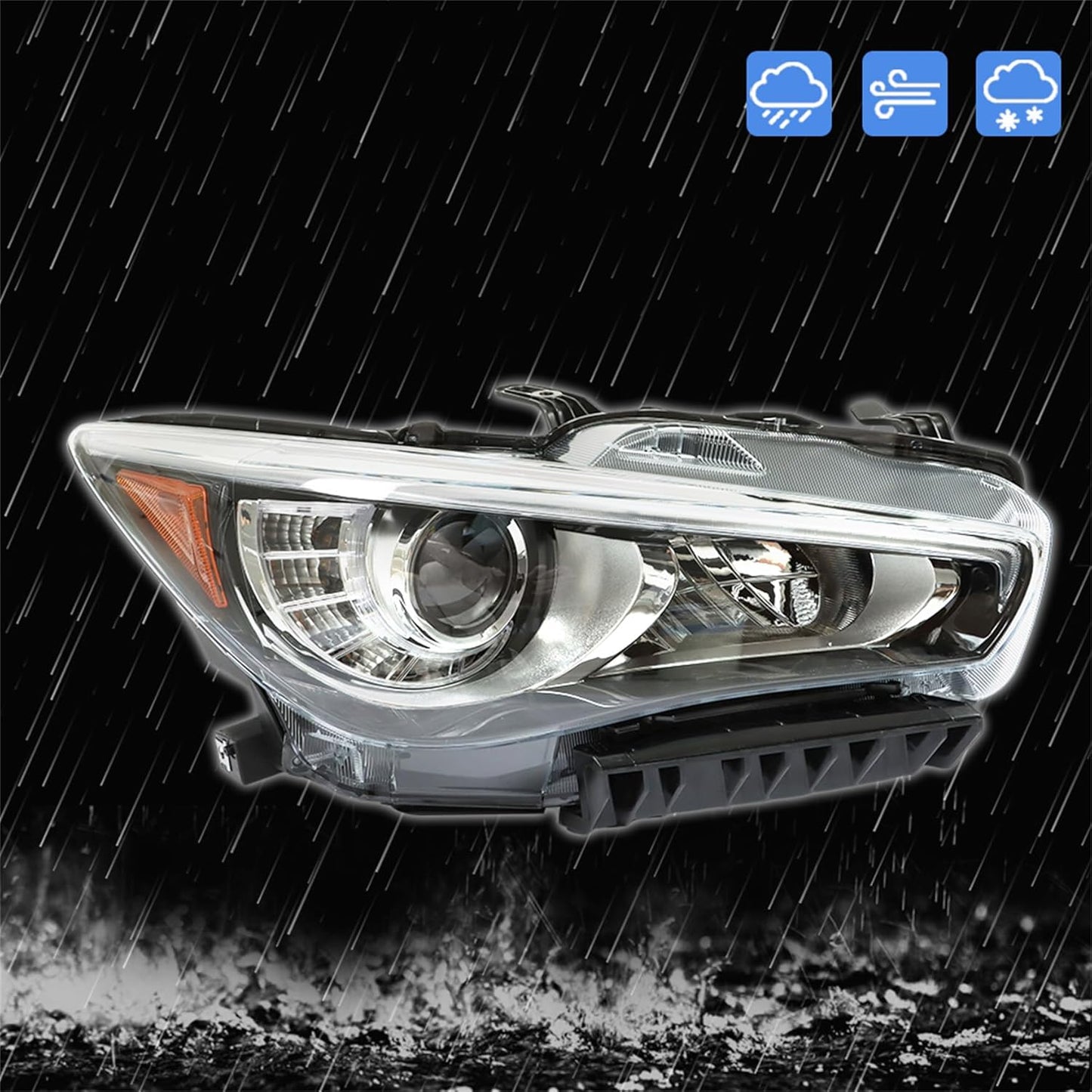 Faros delanteros de repuesto para Infiniti Q50 2014-2022 lado del pasajero
