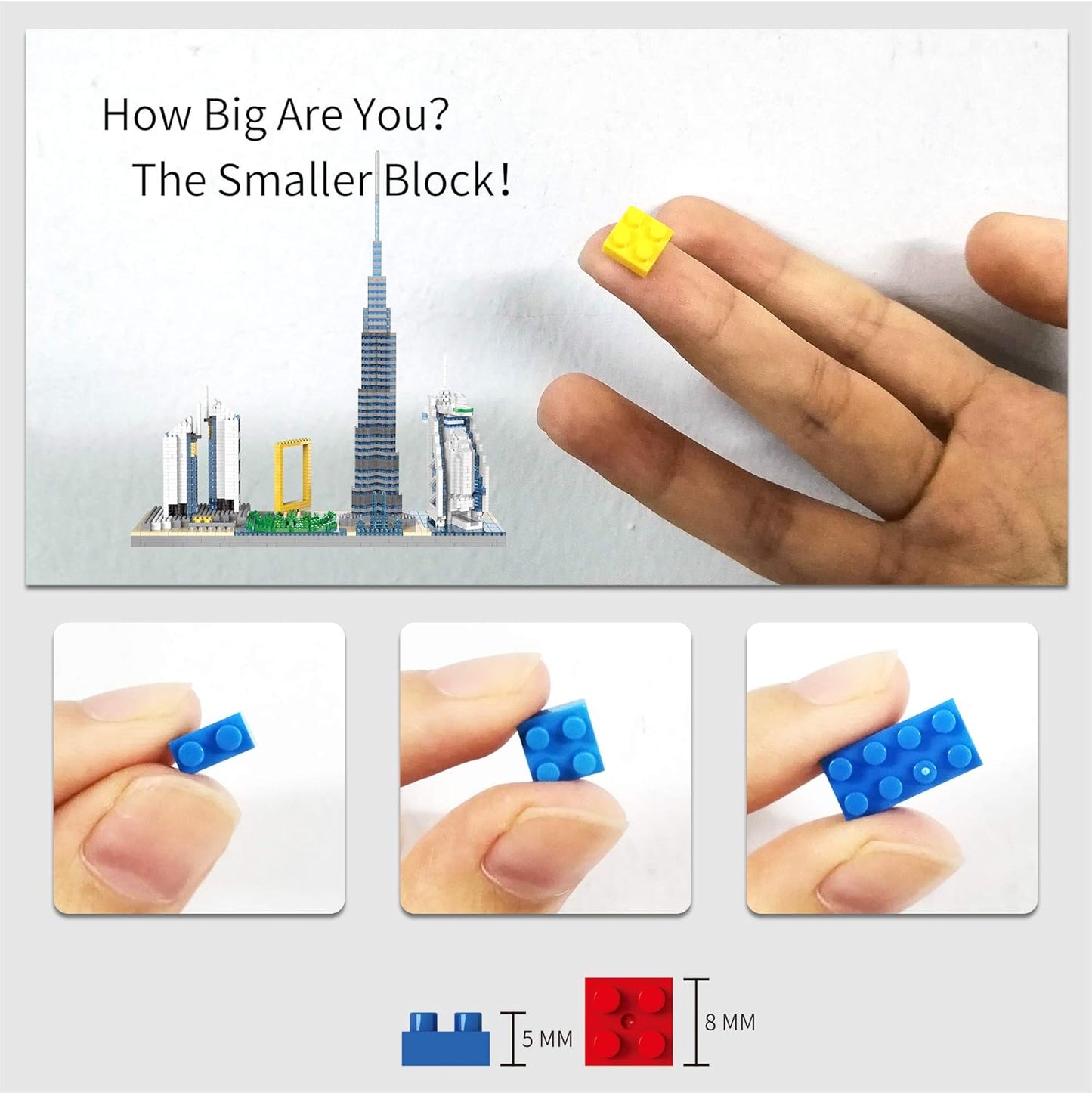 Juego de micro bloques de construcción, Dubai Skyline, 14 años.