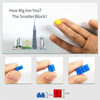 Juego de micro bloques de construcción, Dubai Skyline, 14 años.