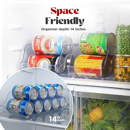 Organizadores y dispensadores de latas para refrigerador o despensa.