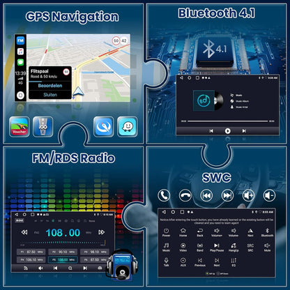 Estéreo de coche inalámbrico, Fuluku, 2+64GB, Android 13 doble DIN.
