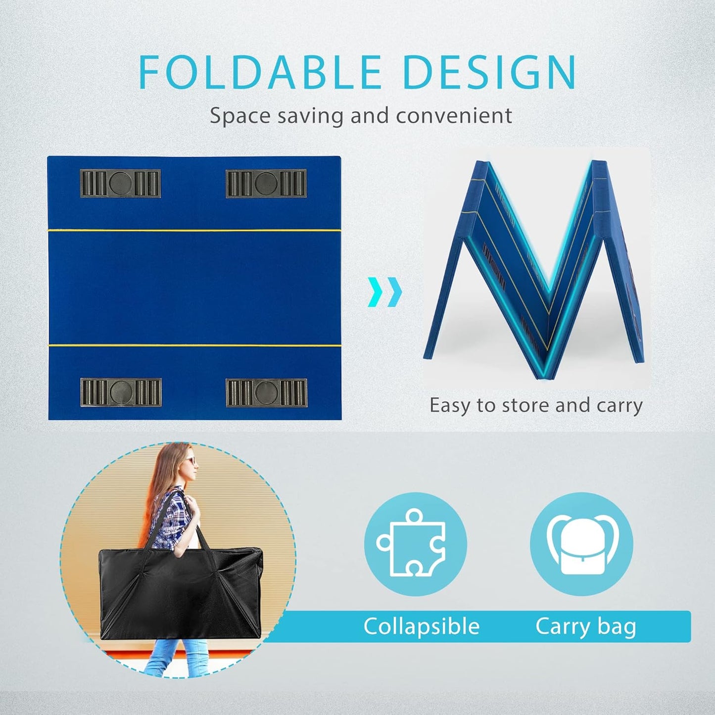 Sobremesa para Texas Poker Card de 8 jugadores, con portavasos.