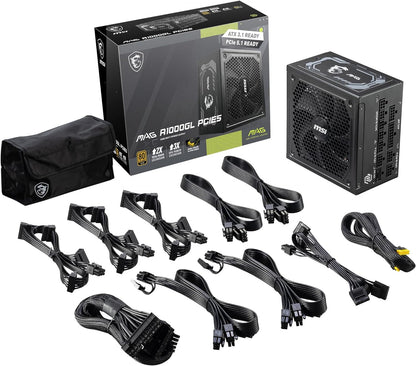 Fuente Poder MSI MAG A1000GL PCIE5 1000W 80 Plus Gold