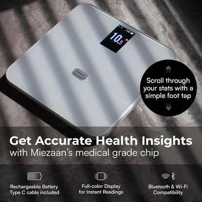 Báscula Inteligente De 4 Electrodos Para Peso Corporal MIEZAAN