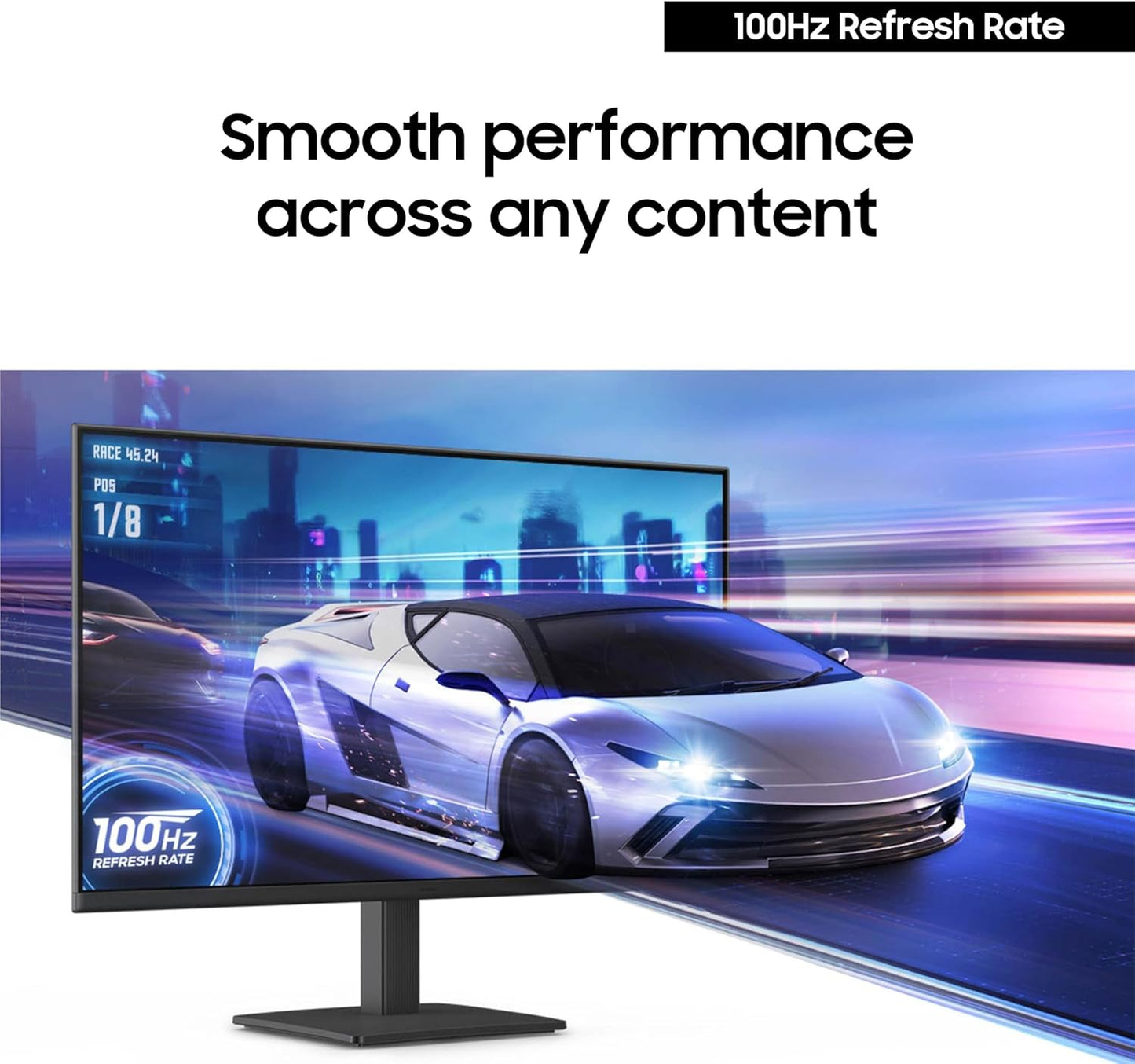 Monitor Esencial de 27", modo de juego, diseño ergonómico, Samsung.