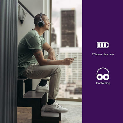 Philips Audio TAH9505 Auriculares Híbridos con Cancelación Activa de Ruido.