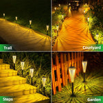 Paquete de 8 luces solares para exteriores, Domidar, para jardín.