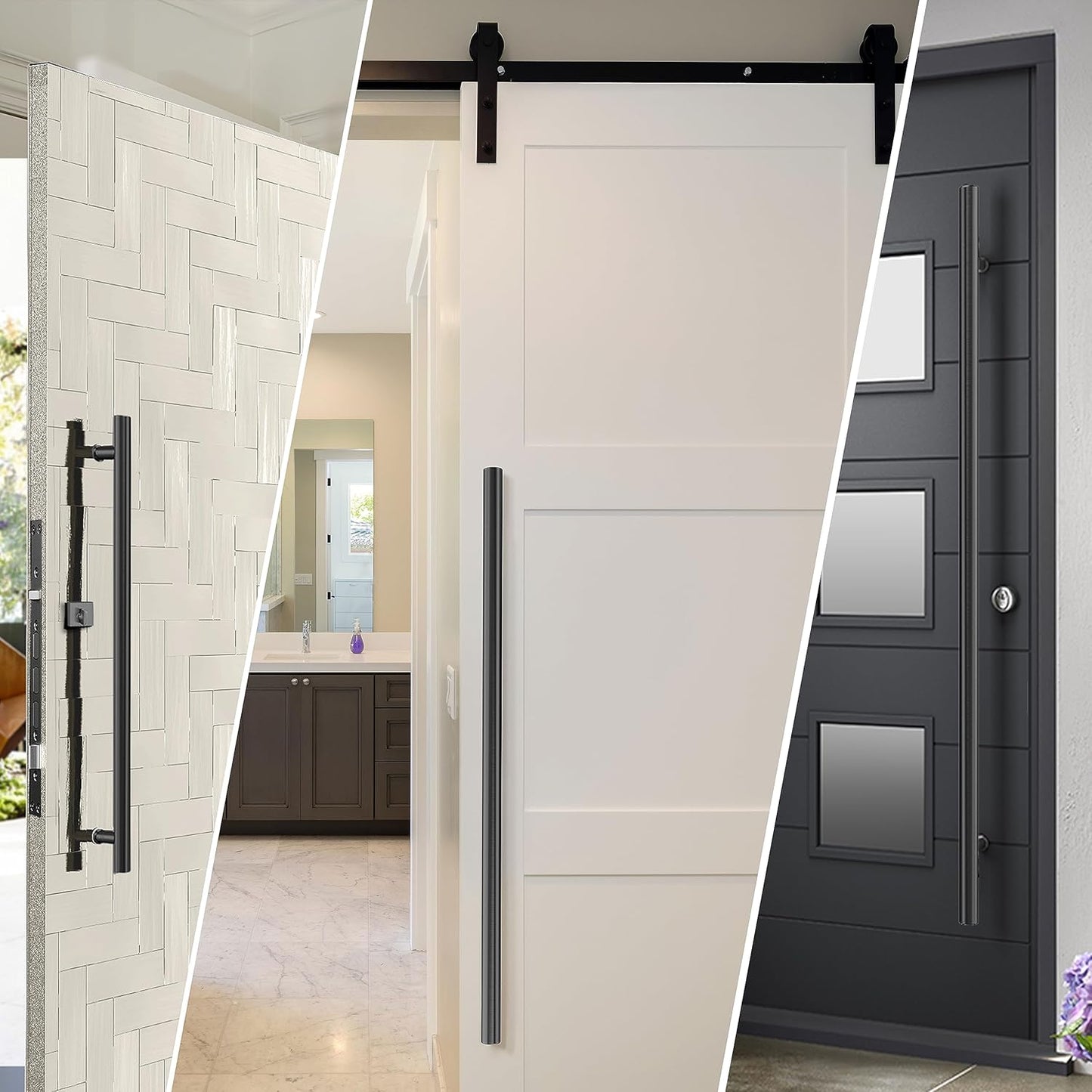 TOGU Manija de puerta de acero inoxidable, 36", Mate.