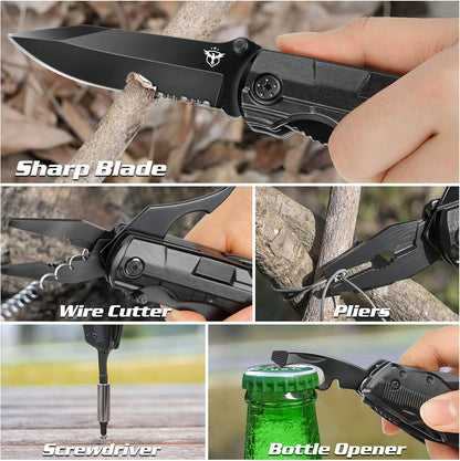 Cuchillo de bolsillo, multiherramienta, con destornilladores.(USADO)