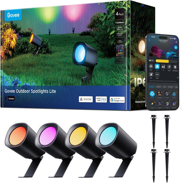 Focos para exteriores Govee H3200, iluminación de paisaje, IP67