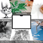 Almohadilla de luz LED para dibujo, recargable A3-D40, (USADO).