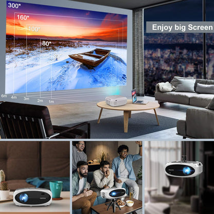 Proyector WiFi Bluetooth 7500L Full HD 1080P Proyector XOPPOX