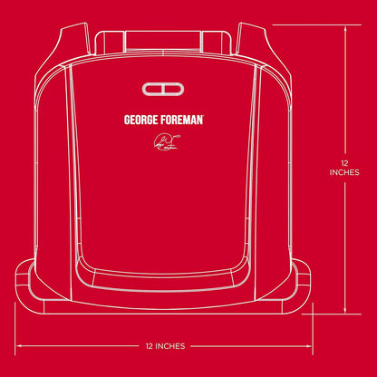 Parrilla y prensa para paninis George Foreman, 4 porciones placas extraíbles.
