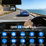 Dashcam, grabación en Bucle, Sensor G, WiFi 2K, Tarjeta SD 64GB.