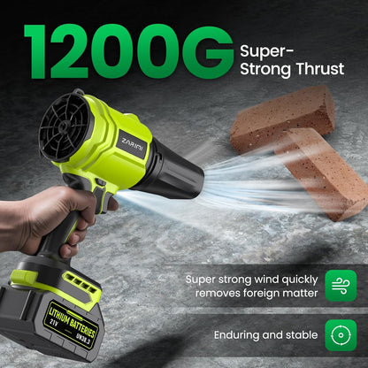 Soplador de Hojas Inalámbrico ZARIMI 980,000 RPM con 2 Baterías