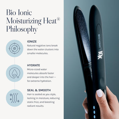 Plancha para cabello con placas vibratorias sónicas de 1", reduce el Frizz.