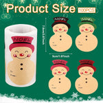 200pcs Etiquetas Adhesivas de Muñeco de Nieve Navidad