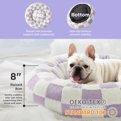 Cama Donut Para Perro Mediano 30 pulgadas Suave Antideslizante