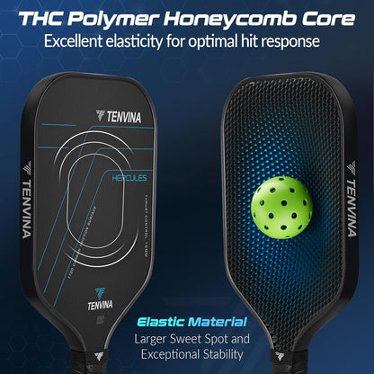 Palas de Pickleball TENVINA, de fibra de carbono texturizada multicapa.
